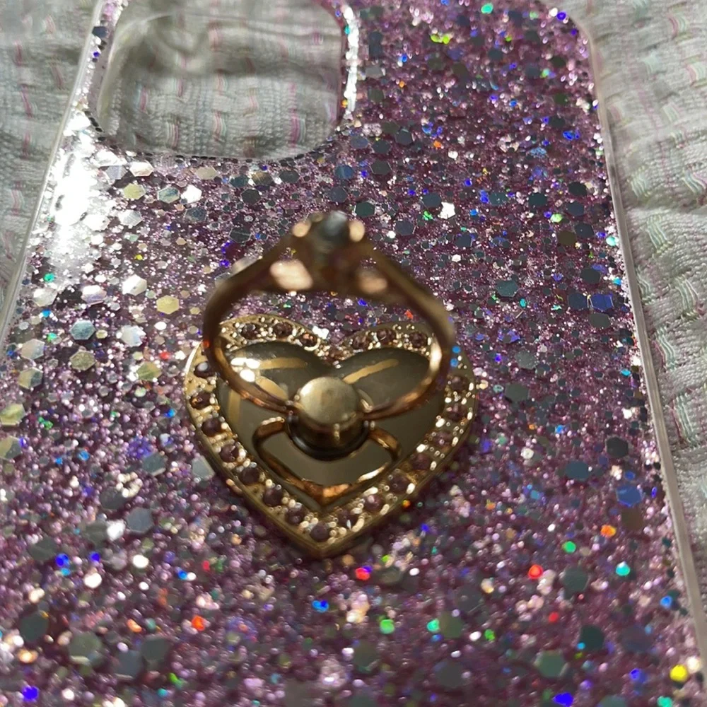New beautiful pink sparkle phone case 12 pro max